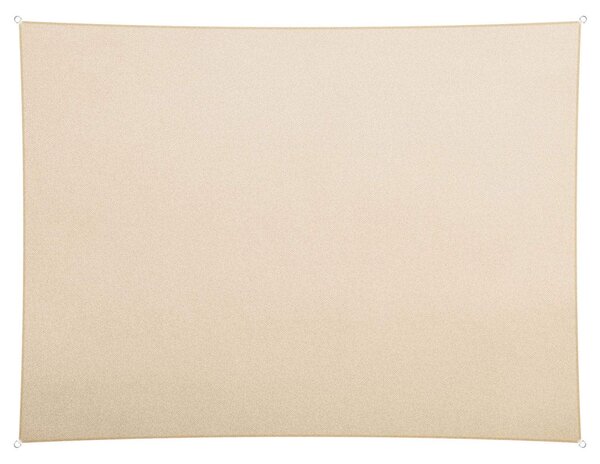 Napvitorla, Plonos PL-885, bézs, 400 x 300 cm, téglalap alakú, UV-álló, vízlepergető, polietilén 180 g/m2, 4 rögzítőkötéllel