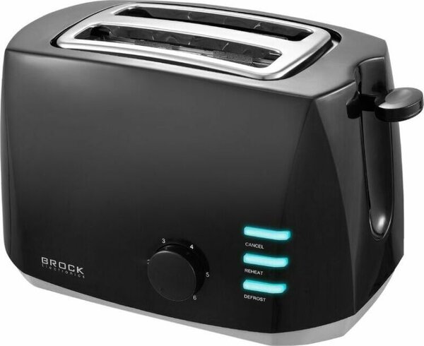 Brock BT 1005 BK, 800 W, 2 szeletes, 6 fokozat, Fekete, Multifunkciós kenyérpiritó