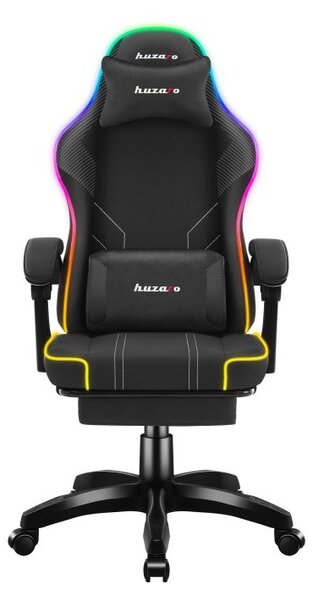 Huzaro Force 3.7 RGB Gamer Szék Lábtartóval Fekete