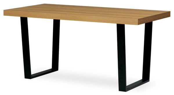 Tölgy Mintájú Modern Étkezőasztal. Méret: 160x8x760 cm. HT-514