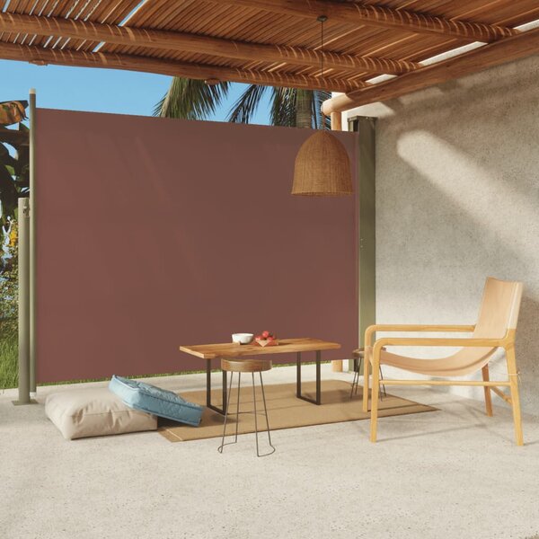 VidaXL barna behúzható oldalsó terasznapellenző 220 x 300 cm