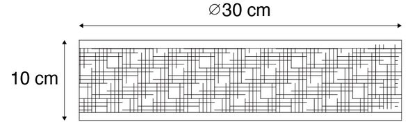 Okos mennyezeti lámpa rattan 30 cm, Wifi A60-nal - Tromma