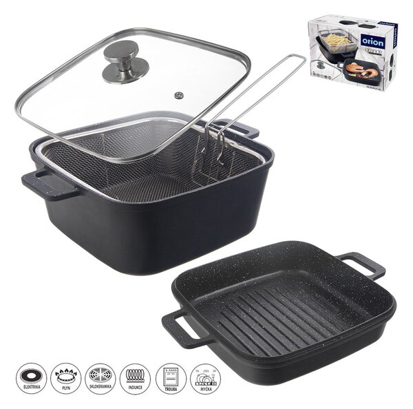 Alumínium sütőedény készlet 2 db-os 24,5x32,5 cm GRANDE – Orion