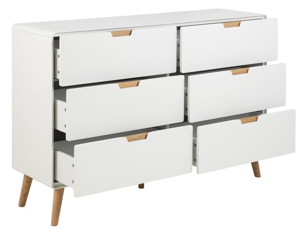 Fehér komód 135x90x40 cm Lowell – Actona