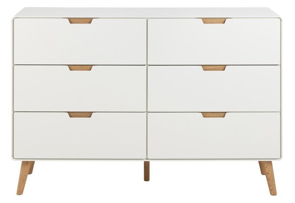 Fehér komód 135x90x40 cm Lowell – Actona