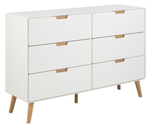 Fehér komód 135x90x40 cm Lowell – Actona