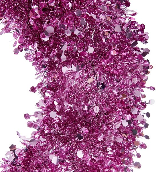 PINK TINSEL flitteres koszorú Ø60cm , rózsaszín