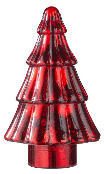 X-MAS üveg fenyő 20 cm , piros