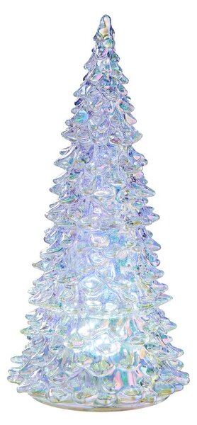 CRYSTAL LED üveg fenyő 23 cm gyöngyház szín