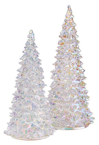 CRYSTAL LED üveg fenyő 23 cm gyöngyház szín