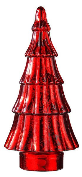 X-MAS üveg fenyő 30 cm , piros