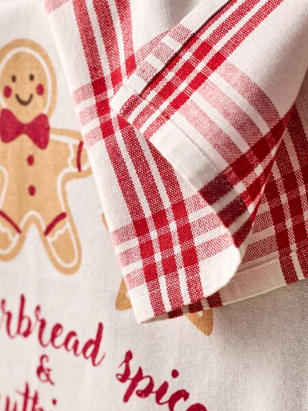 Sinsay - Pamut konyharuhák mézeskalács emberke motívummal 2 pack - piros