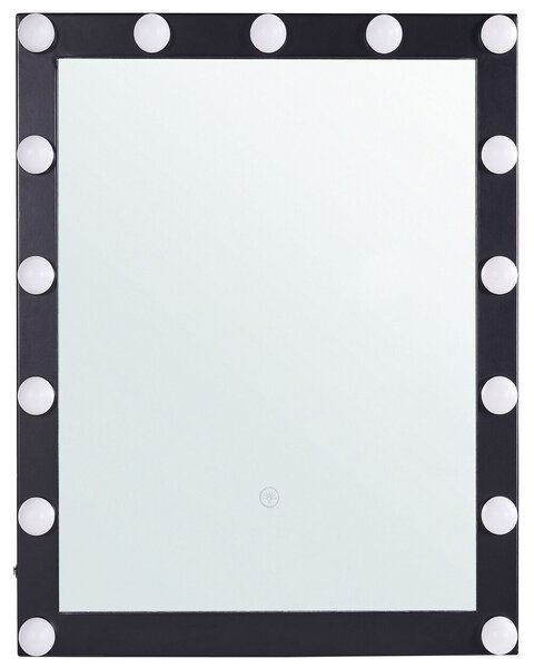 LED fürdőszobai tükör ODENAS 50 cm 60 cm Fekete