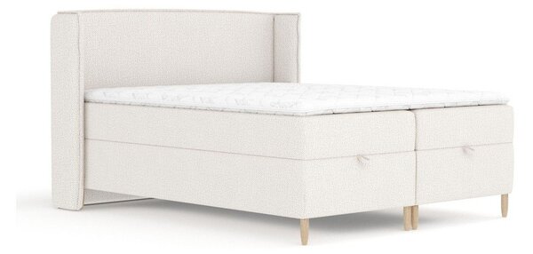 Krémszínű ágyneműtartós boxspring ágy 160x200 cm Monpelli – Maison de Rêve