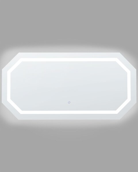 LED fürdőszobai tükör LOCMARIAQUER 120 cm 60 cm Ezüst