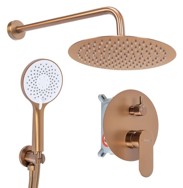 Zuhanyszett rejtett Rea Drop Brush Copper + BOX