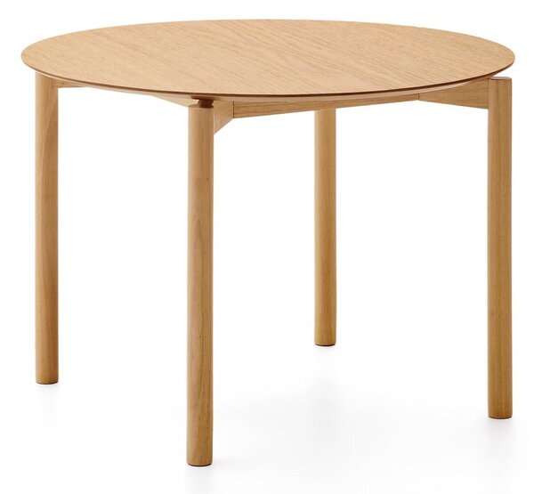 Kerek étkezőasztal kőrisfa dekorral ø 110 cm Indara – Kave Home