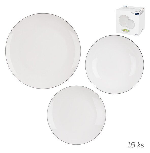 New bone china étkészlet 18 db-os Decora – Orion
