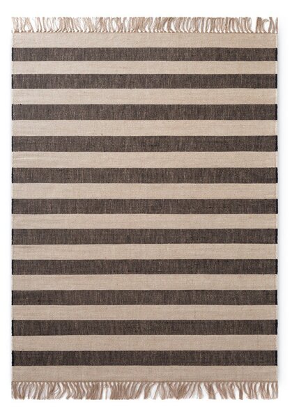Fekete-krémszínű kétoldalas-kézi szövésű juta szőnyeg 200x300 cm Playa – Hanse Home