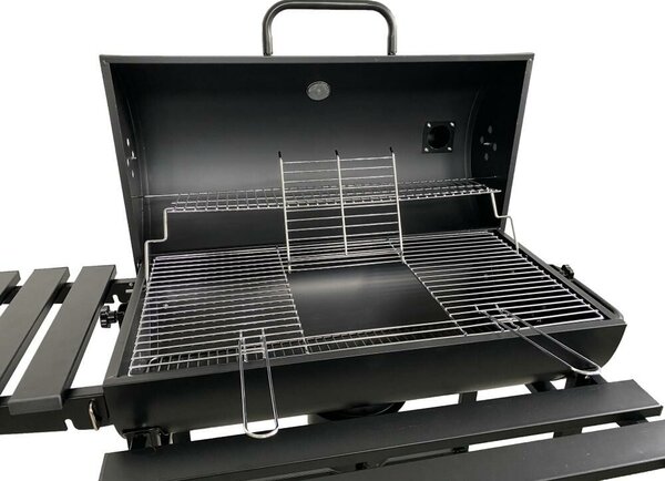 Kristen multifunkciós grill füstölővel + elektromos nyárssal, 41 x 115 x 82 cm