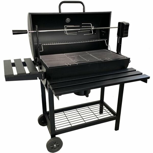 Kristen multifunkciós grill füstölővel + elektromos nyárssal, 41 x 115 x 82 cm