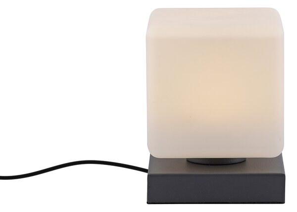Tafellamp donkergrijs incl. LED dimbaar met touch - Jano