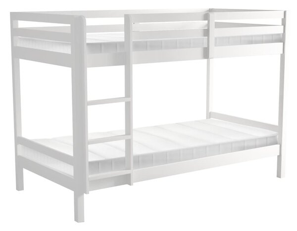 Gyerek emeletes ágy 90 cm Invocato (fehér) (ágyráccsal)