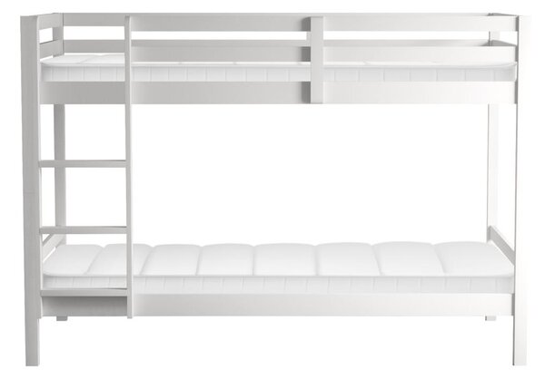 Gyerek emeletes ágy 90 cm Invocato (fehér) (ágyráccsal)