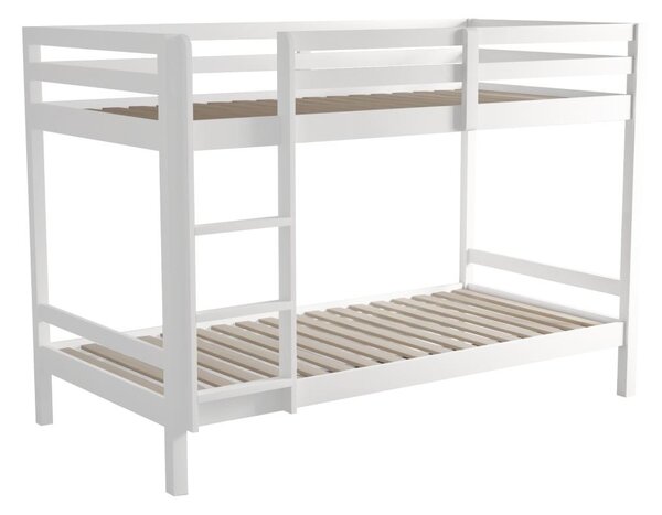 Gyerek emeletes ágy 90 cm Invocato (fehér) (ágyráccsal)