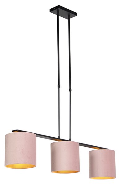 Lógó lámpa velúr árnyalatú rózsaszínrel, arany 20cm - Combi 3 Deluxe