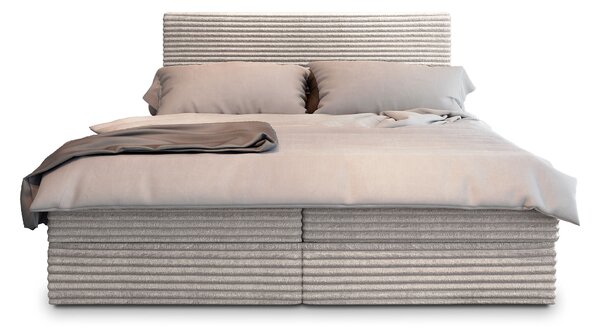 SAMANA ágyneműtartós boxspring ágy 140x200 - krémszín