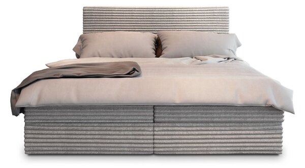 SAMANA ágyneműtartós boxspring ágy 140x200 - szürke