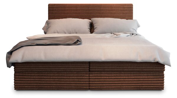 SAMANA ágyneműtartós boxspring ágy 180x200 - téglavörös