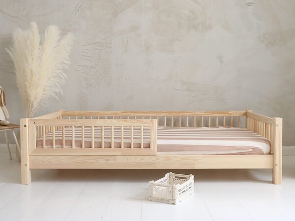 ELORA SLATS gyerekágy ágyneműtartóval 80x160 - natúr
