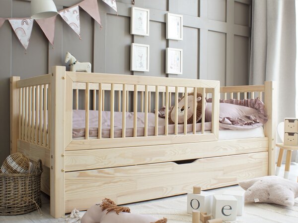 ELORA ALTO PLUS gyerekágy 90x190 vendégággyal - natúr
