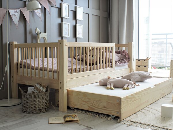 ELORA ALTO PLUS gyerekágy 90x190 vendégággyal - natúr