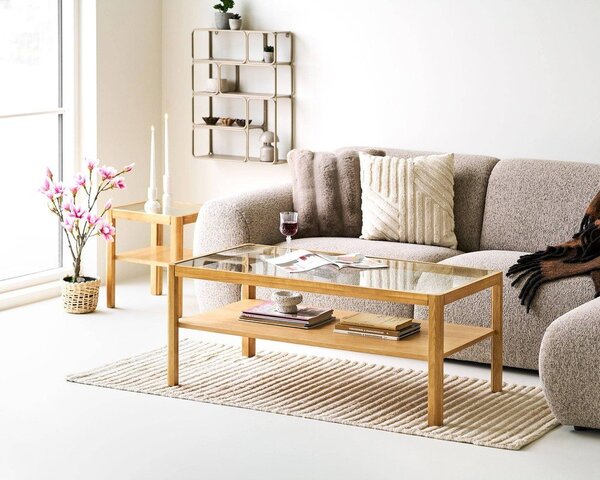 Bézs többszintes fém fali polc 48 cm Lanciano – House Nordic