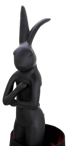 KARE Design Rabbit Asztali Lámpa Fekete Nyuszi 50cm
