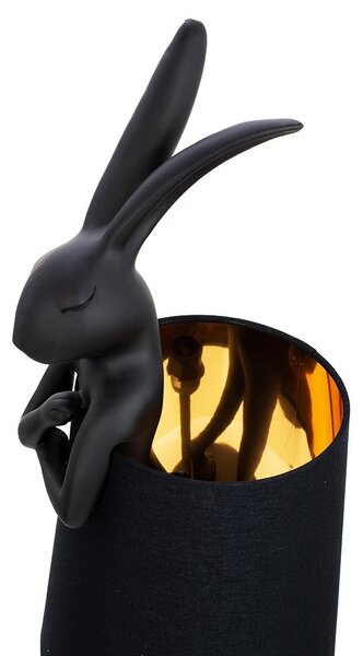 KARE Design Rabbit Asztali Lámpa Fekete Nyuszi 50cm
