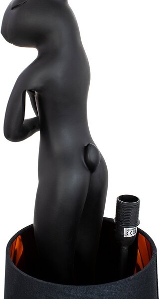 KARE Design Rabbit Asztali Lámpa Fekete Nyuszi 50cm