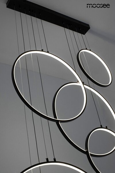 Moosee Circulo Six Fekete LED Függőlámpa