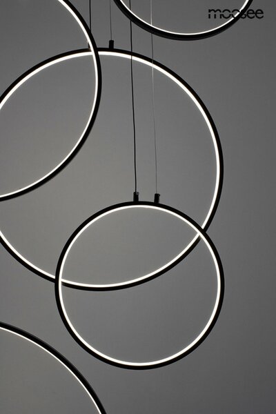 Moosee Circulo Six Fekete LED Függőlámpa
