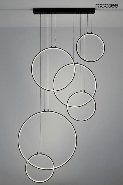 Moosee Circulo Six Fekete LED Függőlámpa