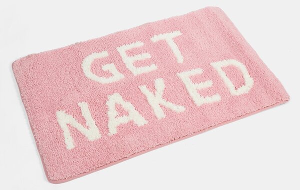 Sinsay - Feliratos fürdőszobai szőnyeg GET NAKED - pasztellpink