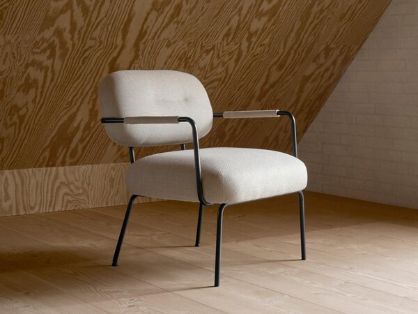 Fotel Norsica 671, Kárpit, 80x66x72cm, Bézs, Fekete
