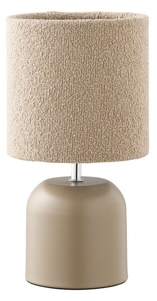 Bézs fém asztali lámpa textil búrával (magasság 24 cm) Morley – House Nordic
