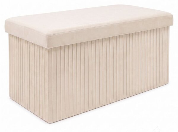 MALAGA összehajtható tárolós puff 76 cm ,bézs