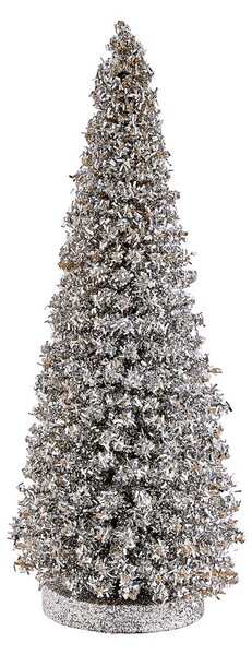 X-MAS csillámló fenyő 28 cm ,ezüst