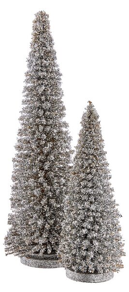 X-MAS csillámló fenyő 28 cm ,ezüst