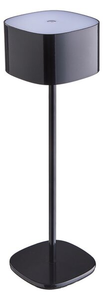 MIRAGE LED asztali lámpa 26 cm, fényes fekete